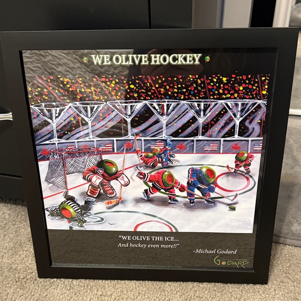 Michael Godard We Olive Hockey Art Print